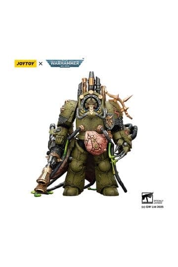 Warhammer 40,000 Action Figure Death Guard Lord of Virulence with Power Fist and Twin Plague Spewer 14 cm