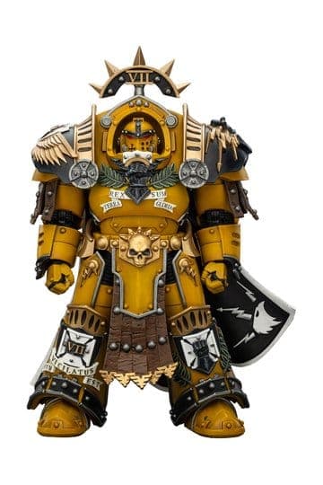 Warhammer Imperial Fists Action Figure Legion Praetor in Tartaros Terminator Armourwith Power Sword and Vigil Storm Shield 14 cm