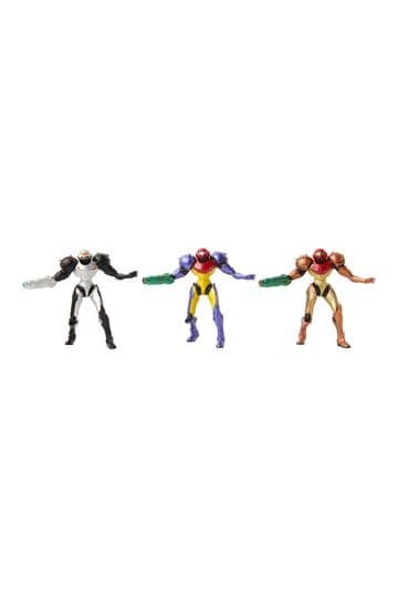 World of Nintendo Metroid Mini Figure 3-Pack Chozo Power Suits 6 cm