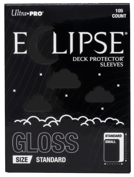 Bustine Protettive Standard Size - Eclipse Deck Protector Sleeves - Gloss Jet Black - Confezione da 105