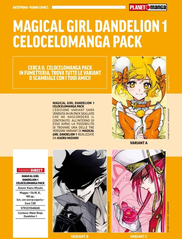 Magical Girl Dandelion 1 - Celocelomanga Pack - Panini Comics - Italiano