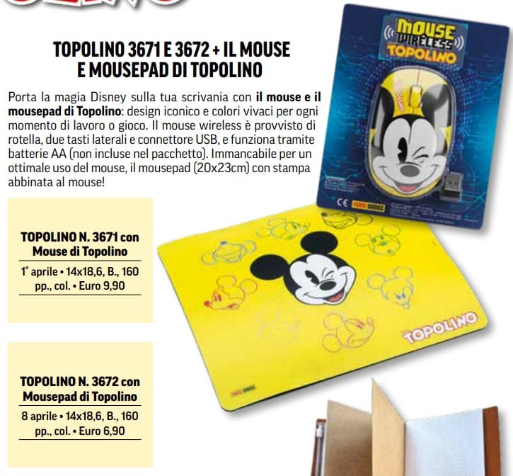 Topolino - Supertopolino 3671 + Mouse Wireless di Topolino - Panini Comics - Italiano