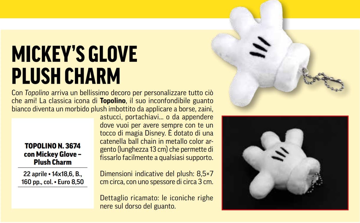 Topolino - Supertopolino 3674 + Mickey's Glove Push Charm - Panini Comics - Italiano