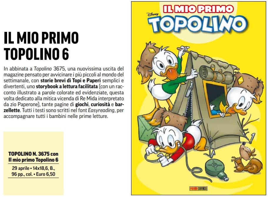 Topolino - Supertopolino 3675 + Il Mio Primo Topolino 6 - Panini Comics - Italiano