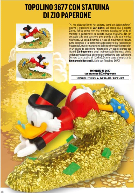 Topolino - Supertopolino 3677 + Statuina di Zio Paperone - Panini Comics - Italiano