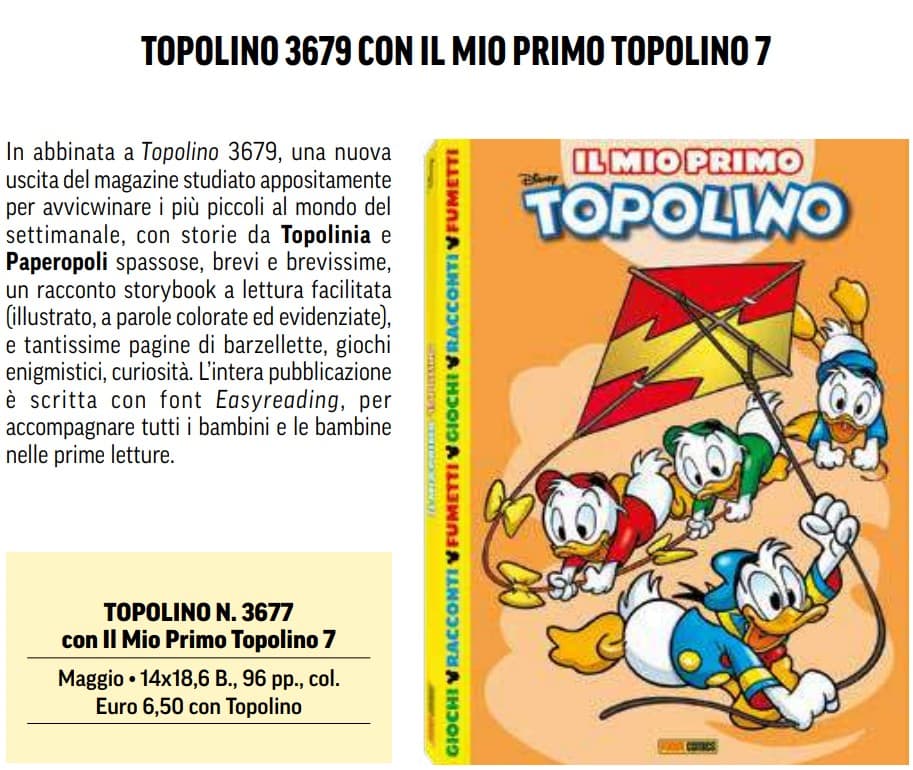 Topolino - Supertopolino 3679 + Il Mio Primo Topolino 7 - Panini Comics - Italiano