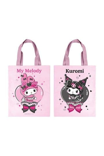 Sanrio Pink Black Party Series Tote Bag My Melody & Kuromi