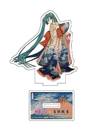 Hatsune Miku x Katsushika Hokusai iXima Die-Cut Acrylic Stand Fine Wind, Clear Morning 10 cm (5)