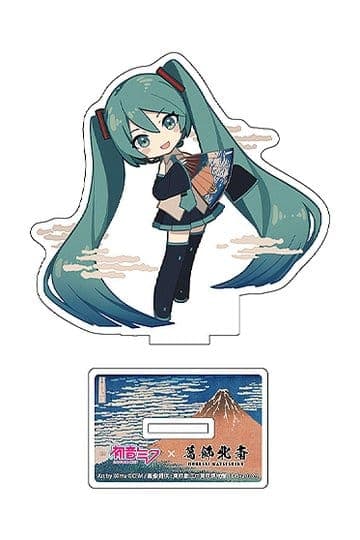 Hatsune Miku x Katsushika Hokusai iXima Die-Cut Acrylic Stand Fine Wind, Clear Morning (Chibi) 10 cm (5)
