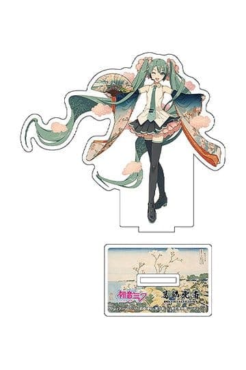 Hatsune Miku x Katsushika Hokusai iXima Die-Cut Acrylic Stand Shinagawa Gotenyama on the Tokaido 10 cm (5)