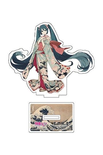 Hatsune Miku x Katsushika Hokusai iXima Die-Cut Acrylic Stand The Great Wave off Kanagawa (Kimono) 10 cm (5)