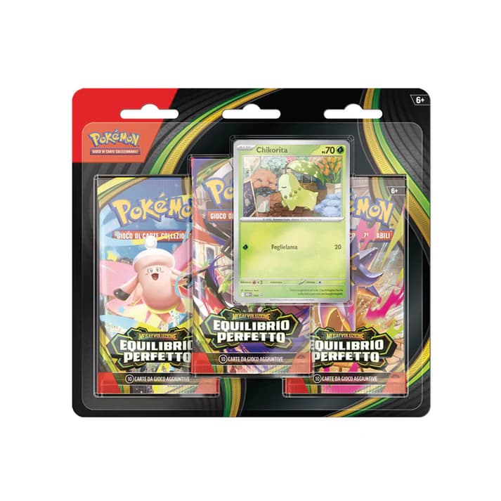 Pokémon - Equilibrio Perfetto - Megaevoluzione - Pack Blister 3 Buste + Carta Olografica - Italiano