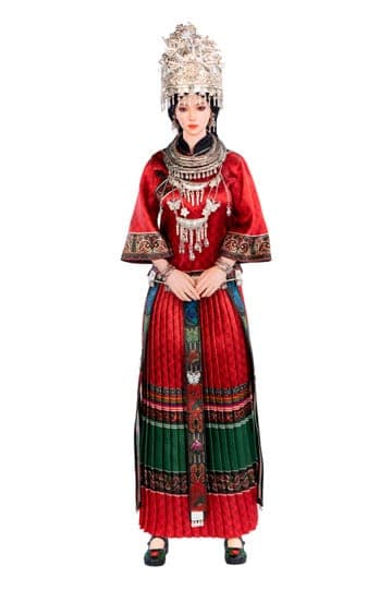 The Miao of China's 56 Ethnic Groups Figure 1/6 Red 30 cm