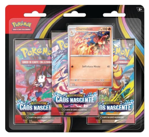 Pokémon - Megaevoluzione - Caos Nascente - Blister 3 Buste - Italiano - Italiano
