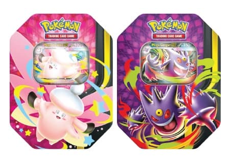 Pokémon - Mega Chiarodiluna - Set 2 Pezzi Tin da Collezione - Mega Gengar Ex & Mega Clefable Ex - Italiano - Italiano