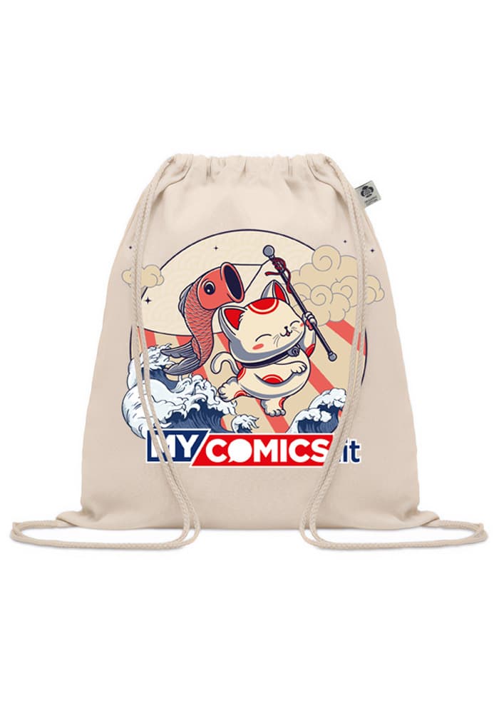 Sacca Japan Ramen Gatto Neko - MyComics.it Official Gadget - Cotone Biologico