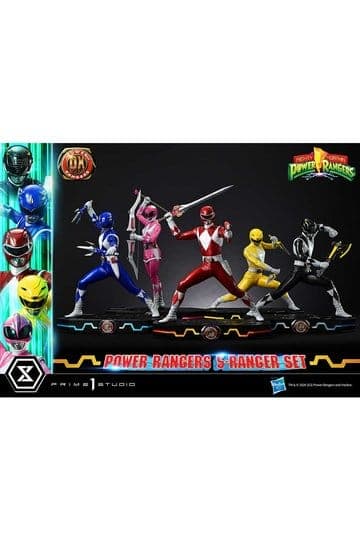Mighty Morphin Power Rangers Premium Masterline Set of 5 Statues 1/4 Deluxe Bonus Version 62 cm
