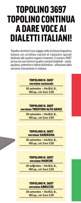 Topolino 3697 - Versione Dialetto Marche - Panini Comics - Italiano
