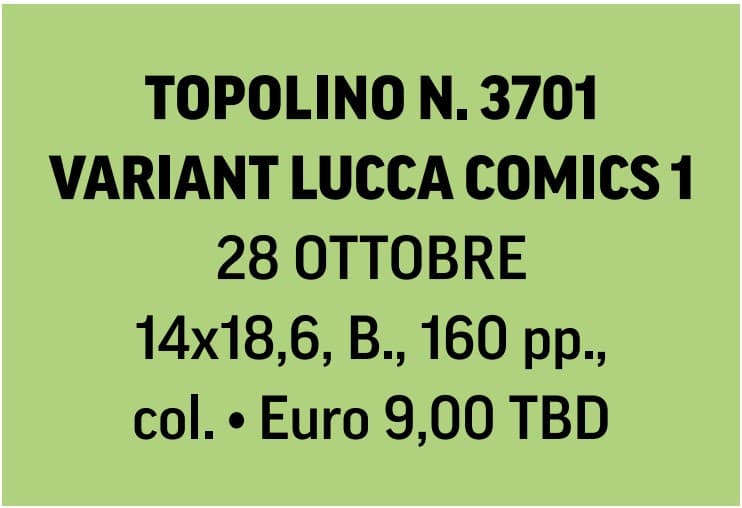 Topolino 3701 - Variant Lucca Comics 2026 1 - Panini Comics - Italiano