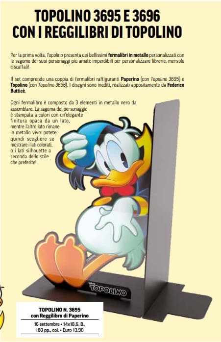 Topolino - Supertopolino 3695 + Reggilibro di Paperino - Panini Comics - Italiano