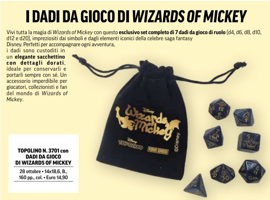 Topolino - Supertopolino 3701 + I Dadi da Gioco di Wizards of Mickey - Panini Comics - Italiano