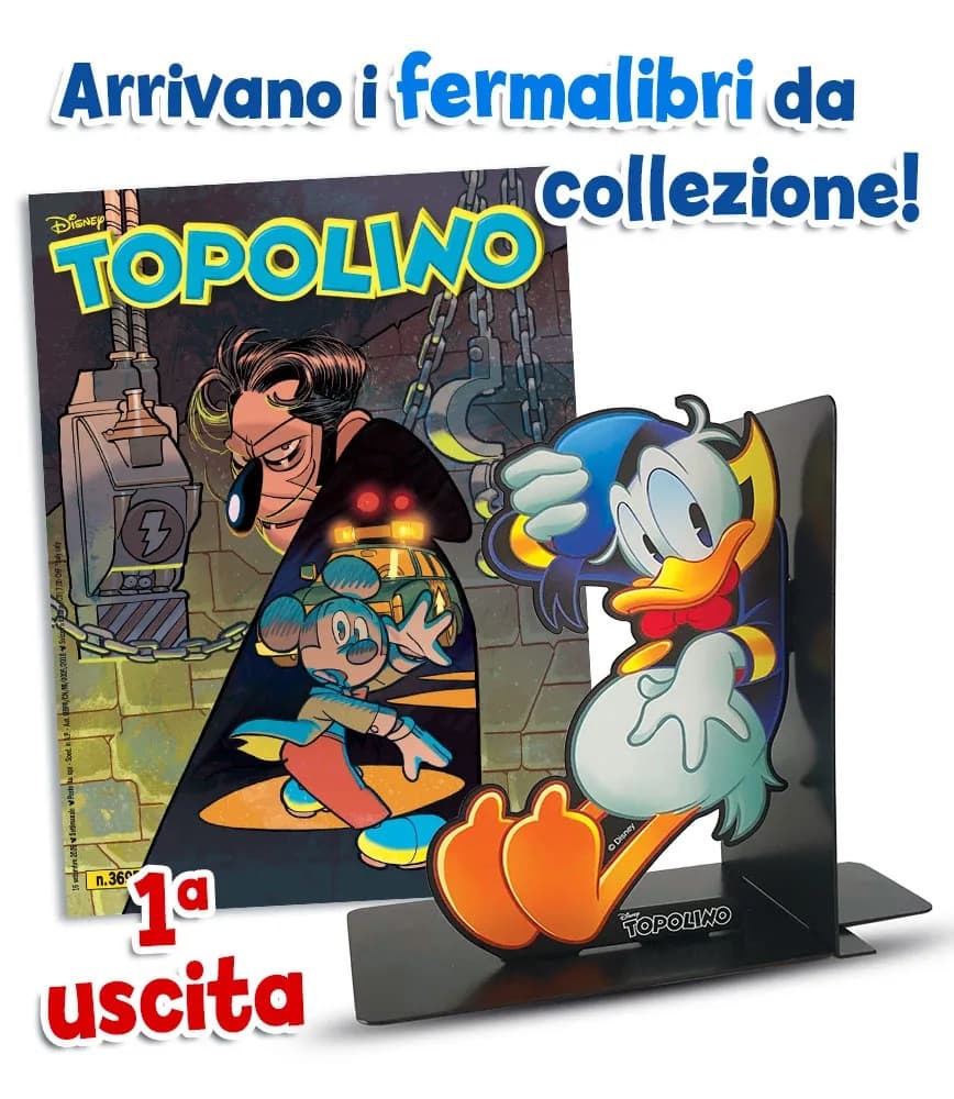 Topolino - Supertopolino 3695 + Reggilibro di Paperino - Panini Comics - Italiano