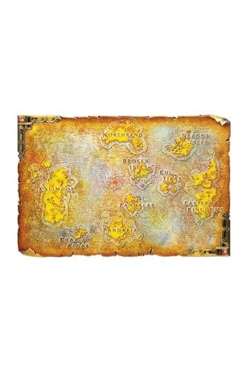 World of Warcraft Replica Metal Map of Azeroth Limited Edition 12 x 18 cm