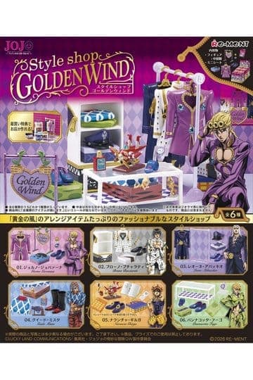 JoJo's Bizarre Adventure Mini Figures Style Shop Golden Wind Blind Box Display (6)