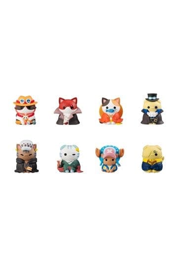 One Piece Mega Cat Project Mini Figures NyanPieceNyan! I'm gonna be king of Paw-rates!! Blind Box Assortment (8) (Repeat)