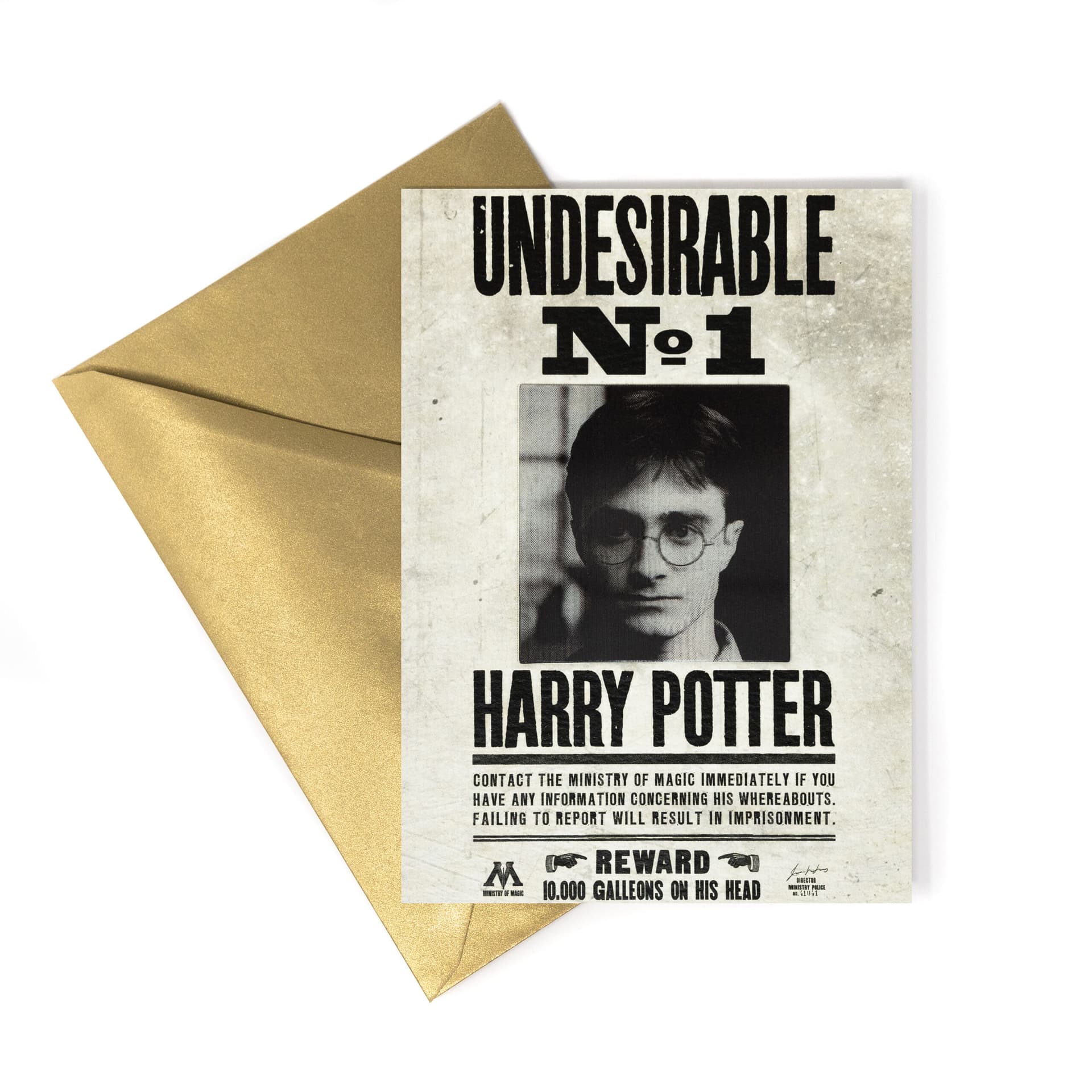 Harry Potter - Ministry of Magic Undesirable No.1 Notecard - MinaLima