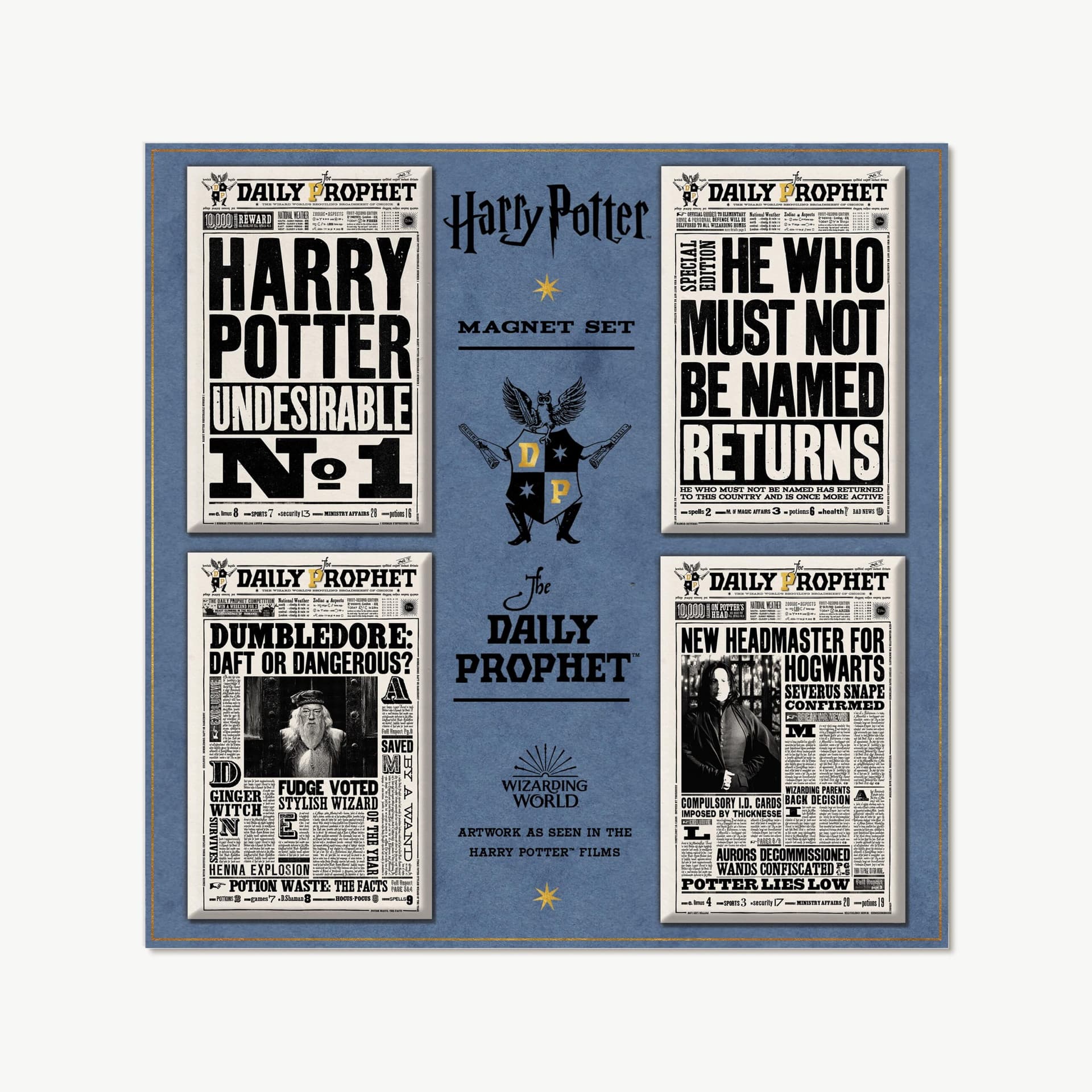 Harry Potter - The Daily Prophet Front Pages - Set 4 Magneti MinaLima