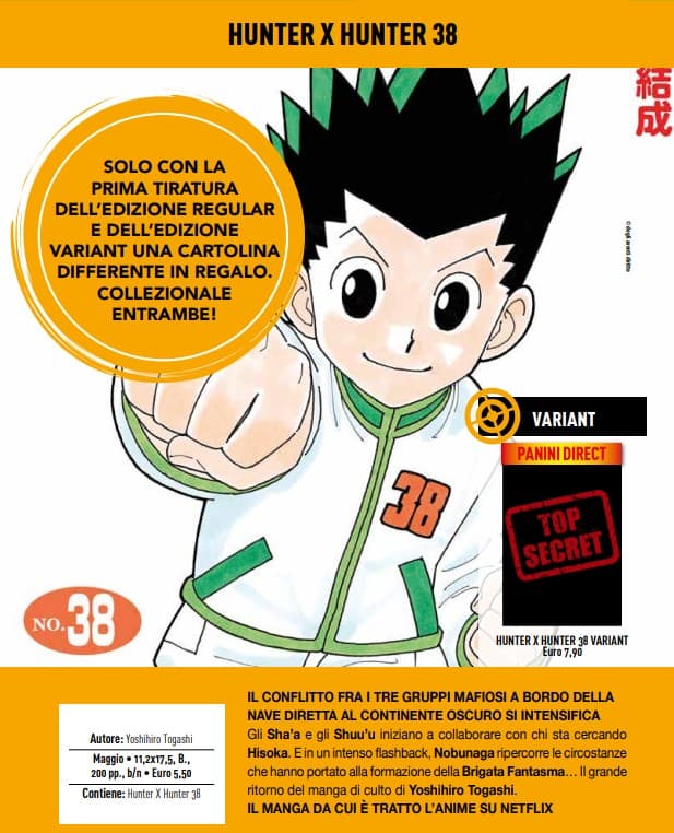 Hunter x Hunter 38 - Prima Ristampa - Panini Comics - Italiano