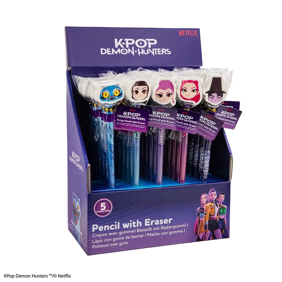 KPop Demon Hunters - Display 30 Matite con Gomma - Cinereplicas