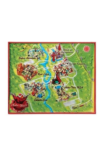 Fallout Replica Metal Map Nuka-World Limited Edition 16 x 13 cm