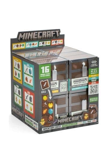 Minecraft Mini Figures Loot Chest Series 2 Blind Box Display (16)