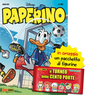 Paperino 481 + Figurine Torneo Cento Porte - Panini Comics - Italiano