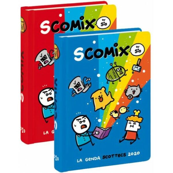 Scomix by Sio - Diario Agenda 16 Mesi 2019-2020 Colore Random Blu o Rosso - Comix Gadget - Italiano
