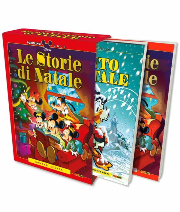 Canto di Natale + Le Storie di Natale di Romano Scarpa Cofanetto Pieno - Topolino Gold 5 - Panini Comics - Italiano