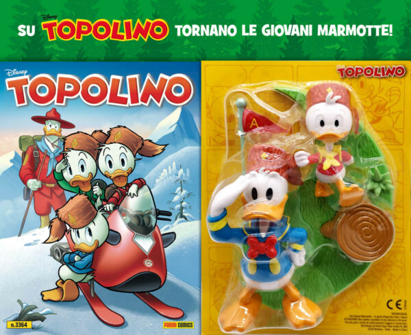 Topolino - Supertopolino 3364 - Con statuina 3d di Paperino e una Giovane Marmotta - Panini Comics - Italiano