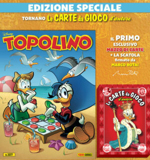 Topolino - Supertopolino 3377 + Mazzo di Carte Rosso - Panini Comics - Italiano