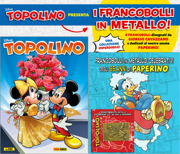 Topolino - Supertopolino 3382 + Raccoglitore Francobolli + 1 Francobollo - Panini Comics - Italiano