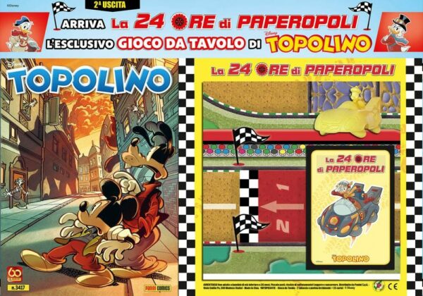 Topolino - Supertopolino 3417 + Auto Archimede, 23 Carte e Plancia da Gioco - Panini Comics - Italiano