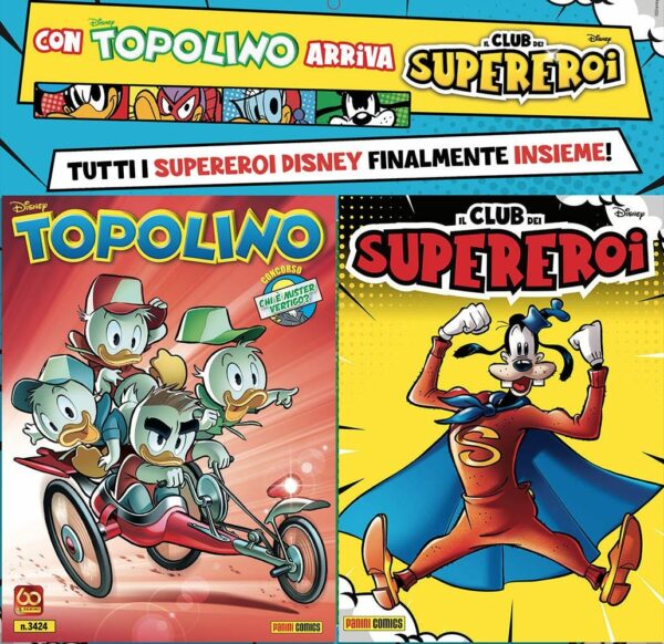 Topolino - Supertopolino 3424 + Il Club dei Supereroi 1 - Panini Comics - Italiano