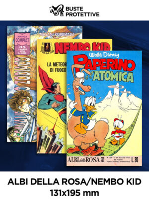 Albi Della Rosa/Nembo Kid - 131x195 - Buste Protettive Fumetti - Confezione da 100