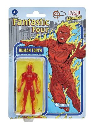 Marvel Legends Retro - Human Torch - 9,5 cm - Fantastic Four - Kenner - Hasbro