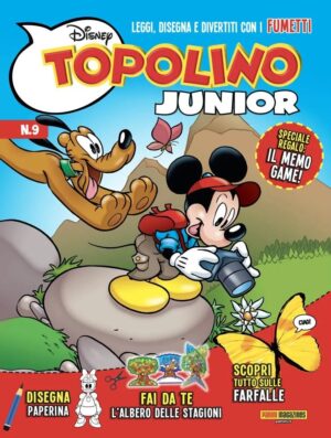 Topolino Junior 9 + Gioco di Carte Memory - Disney Play 23 - Panini Comics - Italiano