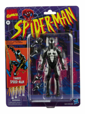 Marvel Legends Retro - Symbiote Spider-Man Costume Nero 15cm - Hasbro