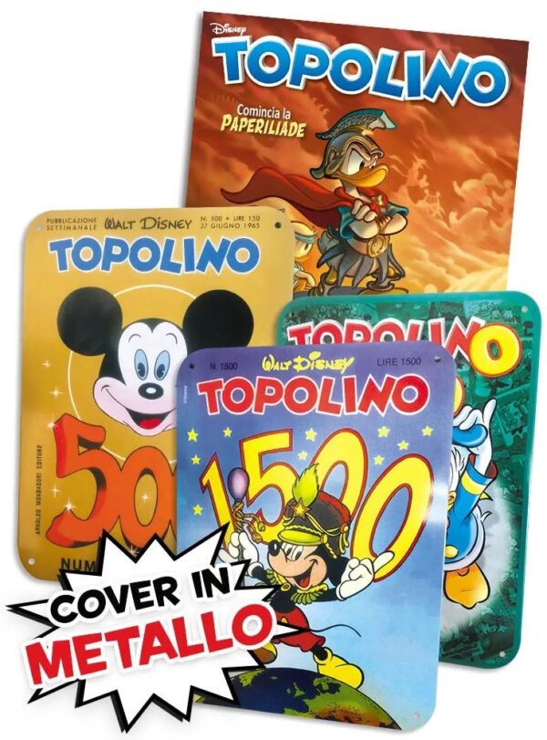 Topolino - Supertopolino 3473 + Metal Plates di Topolino 500-1500-2500 - Panini Comics - Italiano