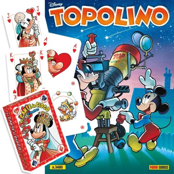 Topolino - Supertopolino 3480 + Mazzo di Carte Rosso di Silvia Ziche - Panini Comics - Italiano