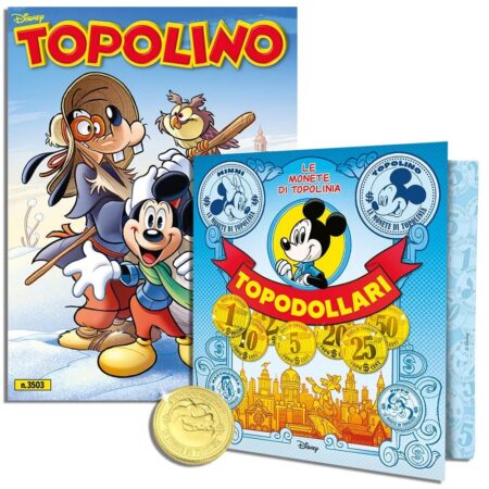 Topolino - Supertopolino 3503 + Binder Monete Topodollari + Moneta Gambadilegno - Topodollari - Le Monete di Topolinia - Panini Comics - Italiano